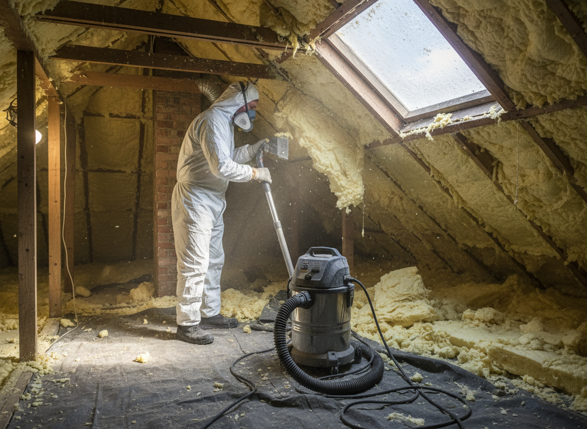 Loft Spray Foam Removal in Taunton, Somerset